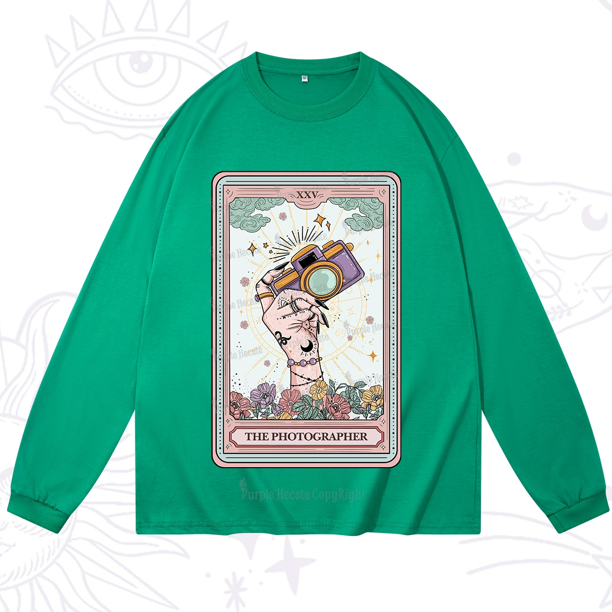 Purplehecate The Photographer Tarot Card Long Sleeve T-Shirt