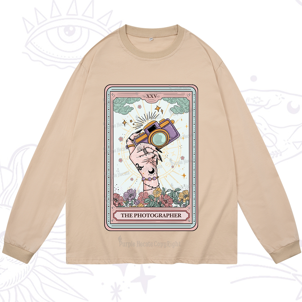 Purplehecate The Photographer Tarot Card Long Sleeve T-Shirt