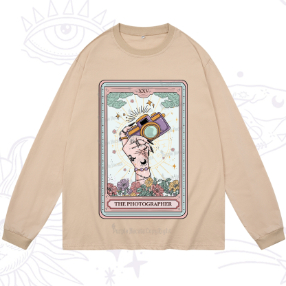 Purplehecate The Photographer Tarot Card Long Sleeve T-Shirt