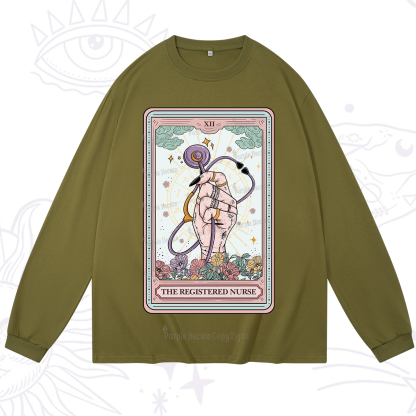 Purplehecate The Registered Nurse Tarot Card Long Sleeve T-Shirt