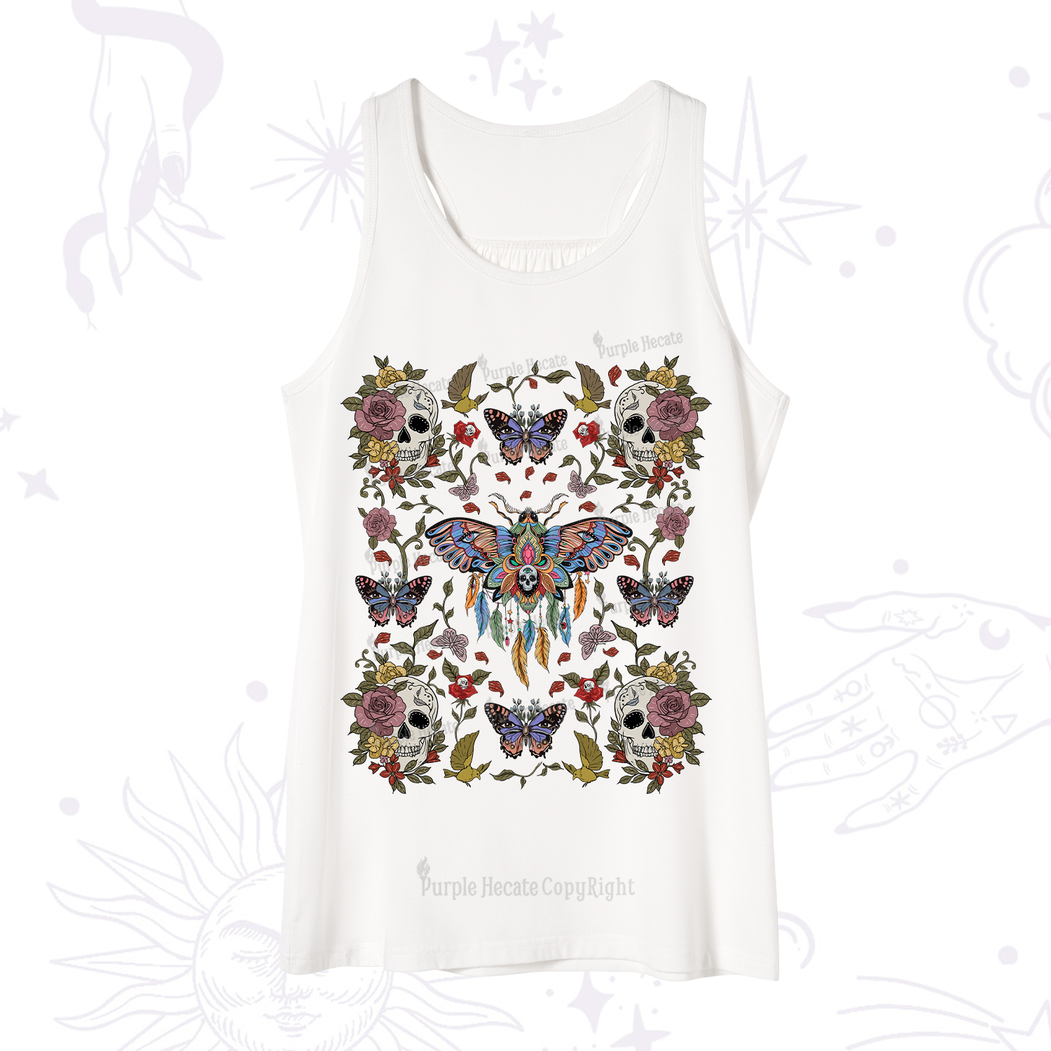 Purplehecate Moths Dancing Tank