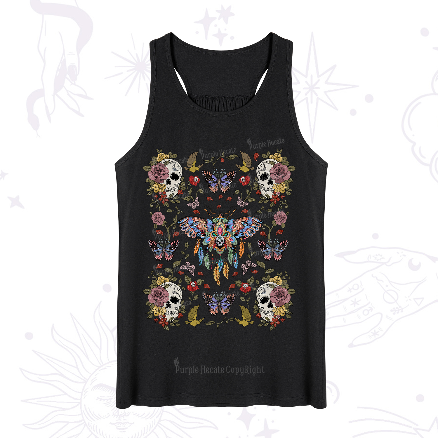 Purplehecate Moths Dancing Tank