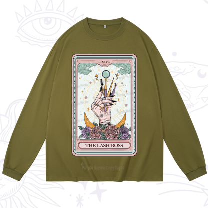 Purplehecate The Lash Boss Tarot Card Long Sleeve T-Shirt