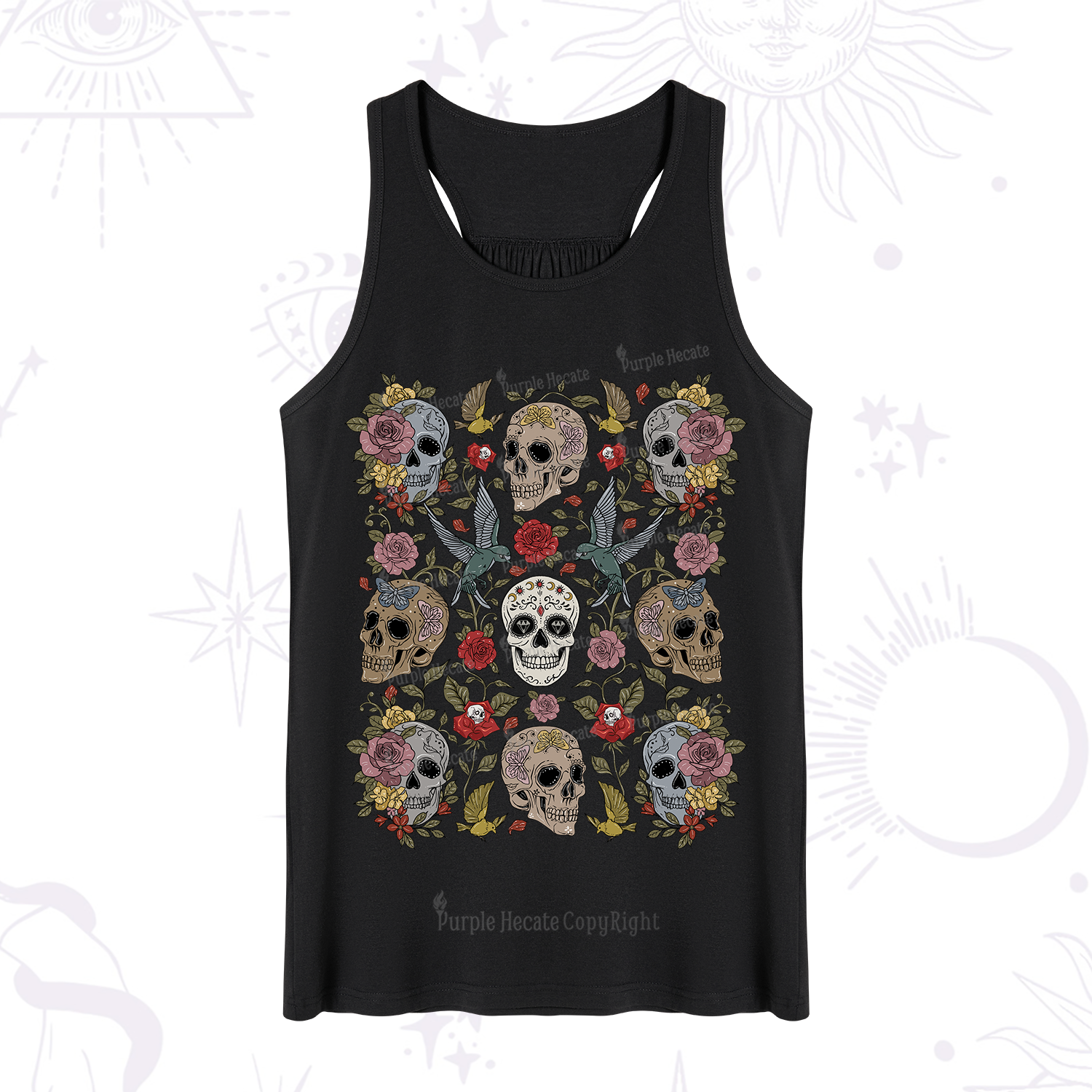 Purplehecate Skull Garden Tank