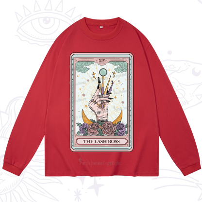 Purplehecate The Lash Boss Tarot Card Long Sleeve T-Shirt