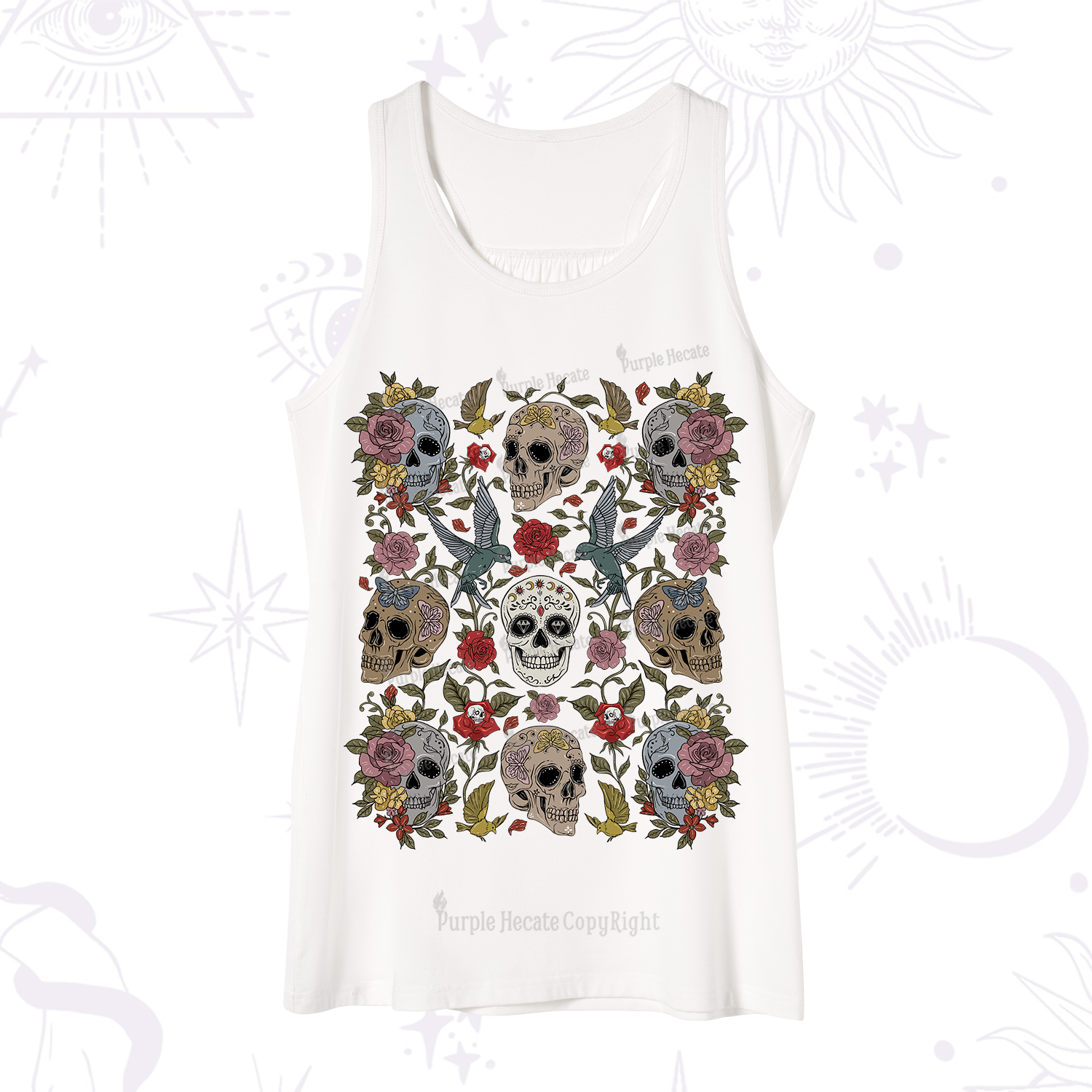 Purplehecate Skull Garden Tank