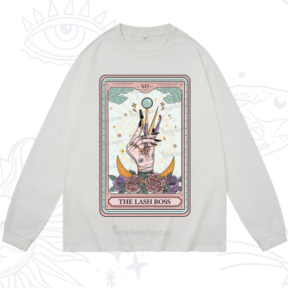 Purplehecate The Lash Boss Tarot Card Long Sleeve T-Shirt