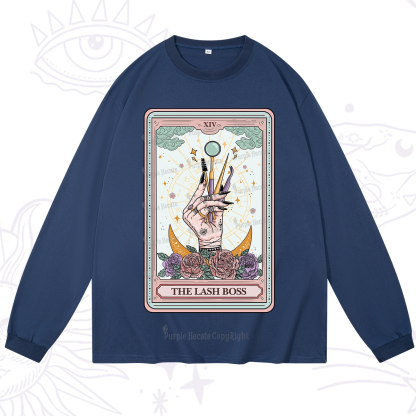 Purplehecate The Lash Boss Tarot Card Long Sleeve T-Shirt