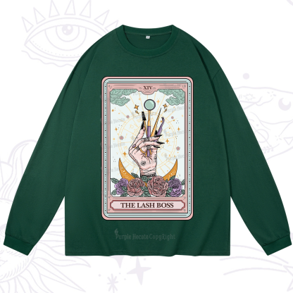 Purplehecate The Lash Boss Tarot Card Long Sleeve T-Shirt