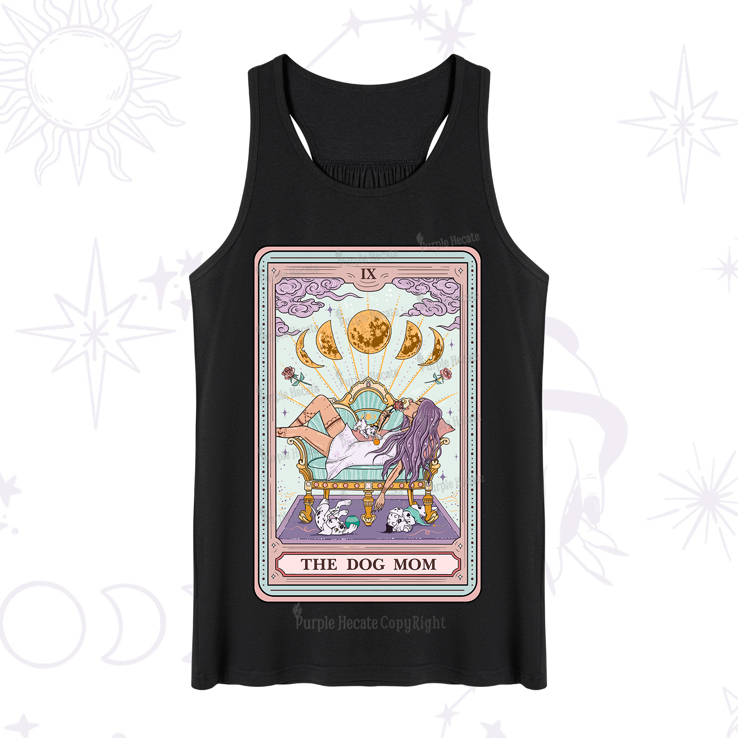 Purplehecate The Dog Mom Tarot Card Tank