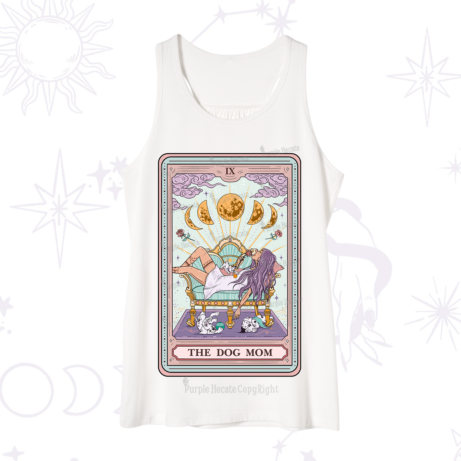Purplehecate The Dog Mom Tarot Card Tank
