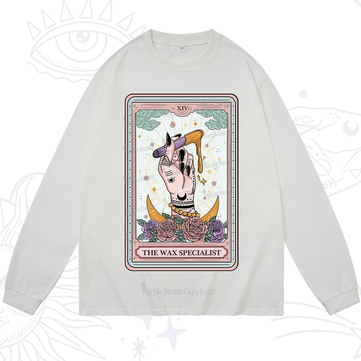 Purplehecate The Wax Specialist Tarot Card Long Sleeve T-Shirt