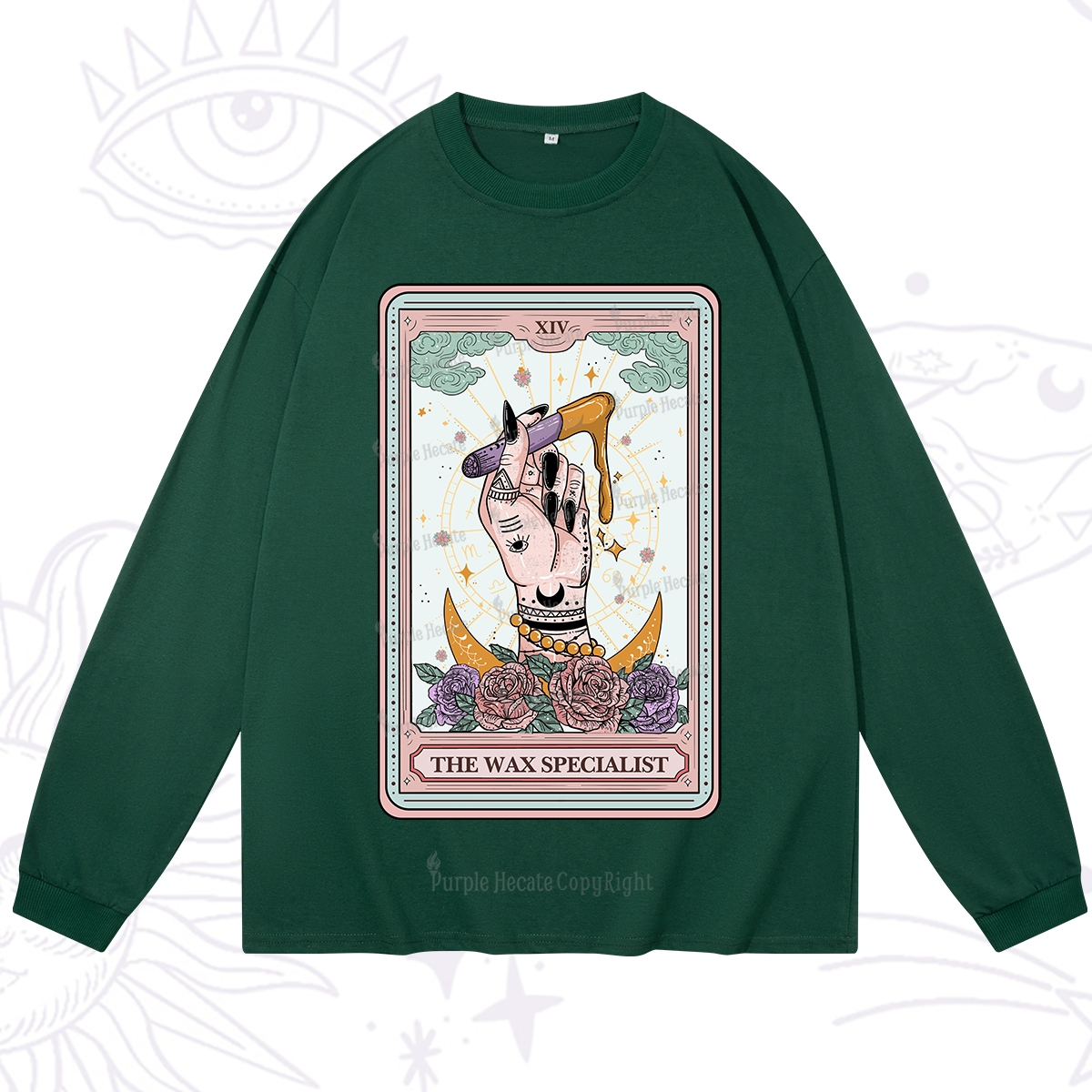 Purplehecate The Wax Specialist Tarot Card Long Sleeve T-Shirt