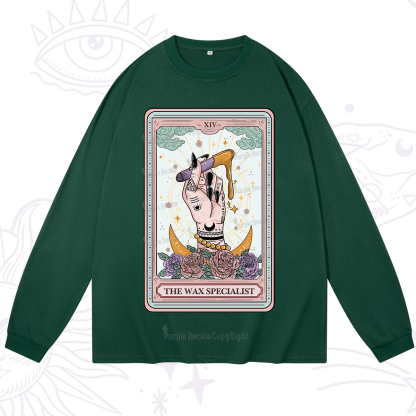 Purplehecate The Wax Specialist Tarot Card Long Sleeve T-Shirt