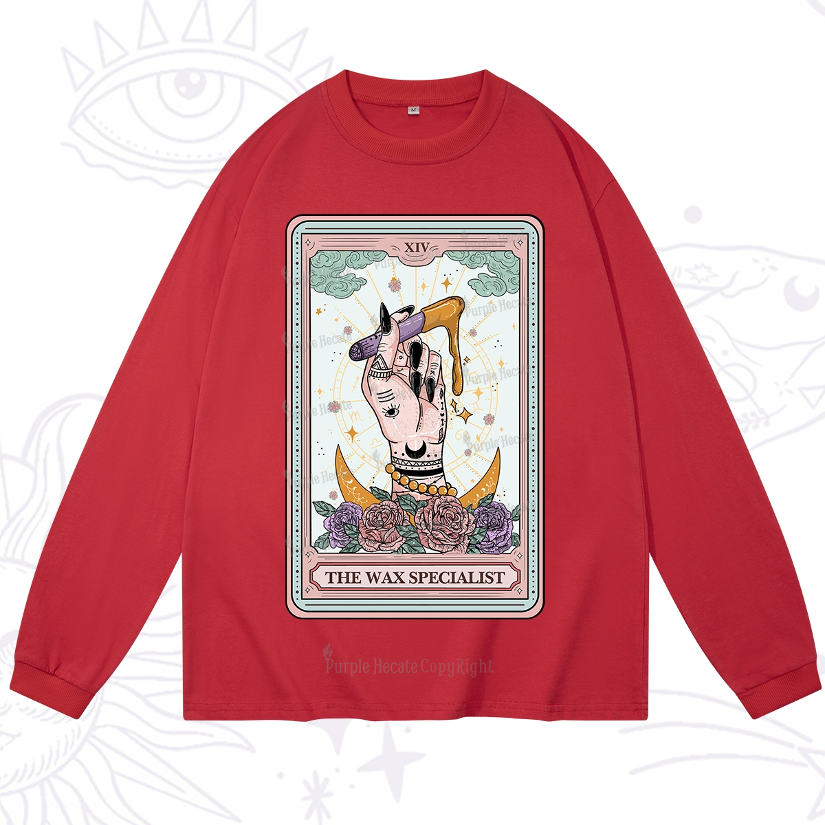 Purplehecate The Wax Specialist Tarot Card Long Sleeve T-Shirt