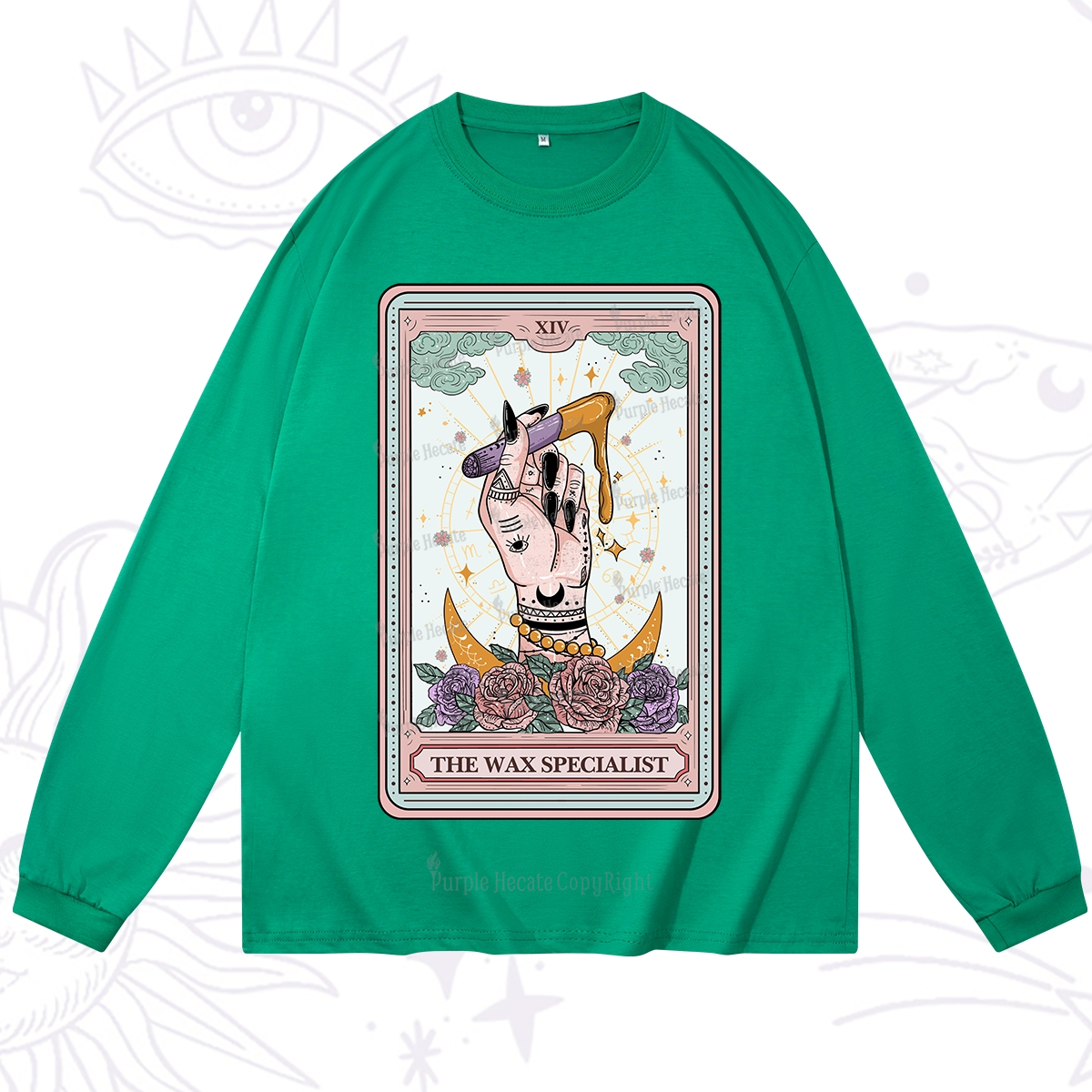 Purplehecate The Wax Specialist Tarot Card Long Sleeve T-Shirt