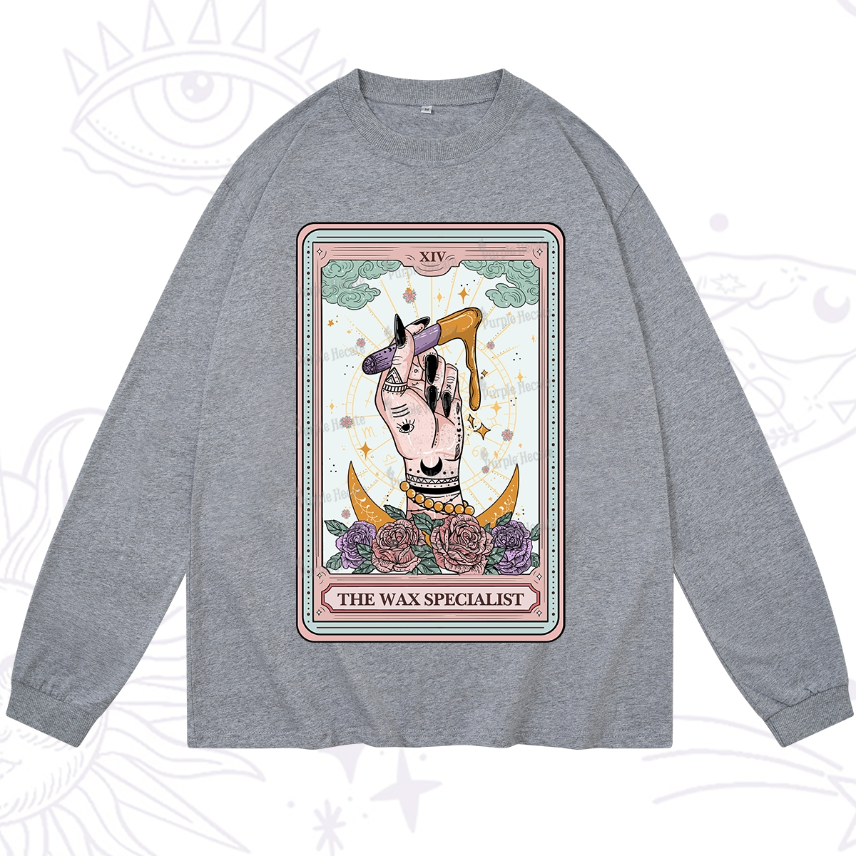 Purplehecate The Wax Specialist Tarot Card Long Sleeve T-Shirt