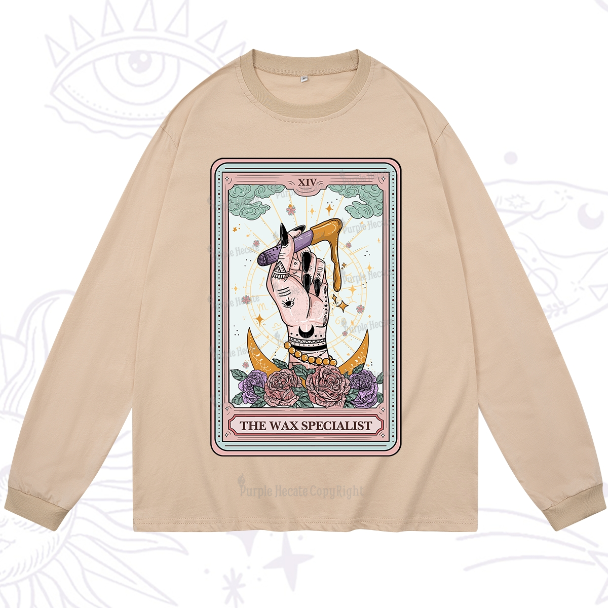 Purplehecate The Wax Specialist Tarot Card Long Sleeve T-Shirt