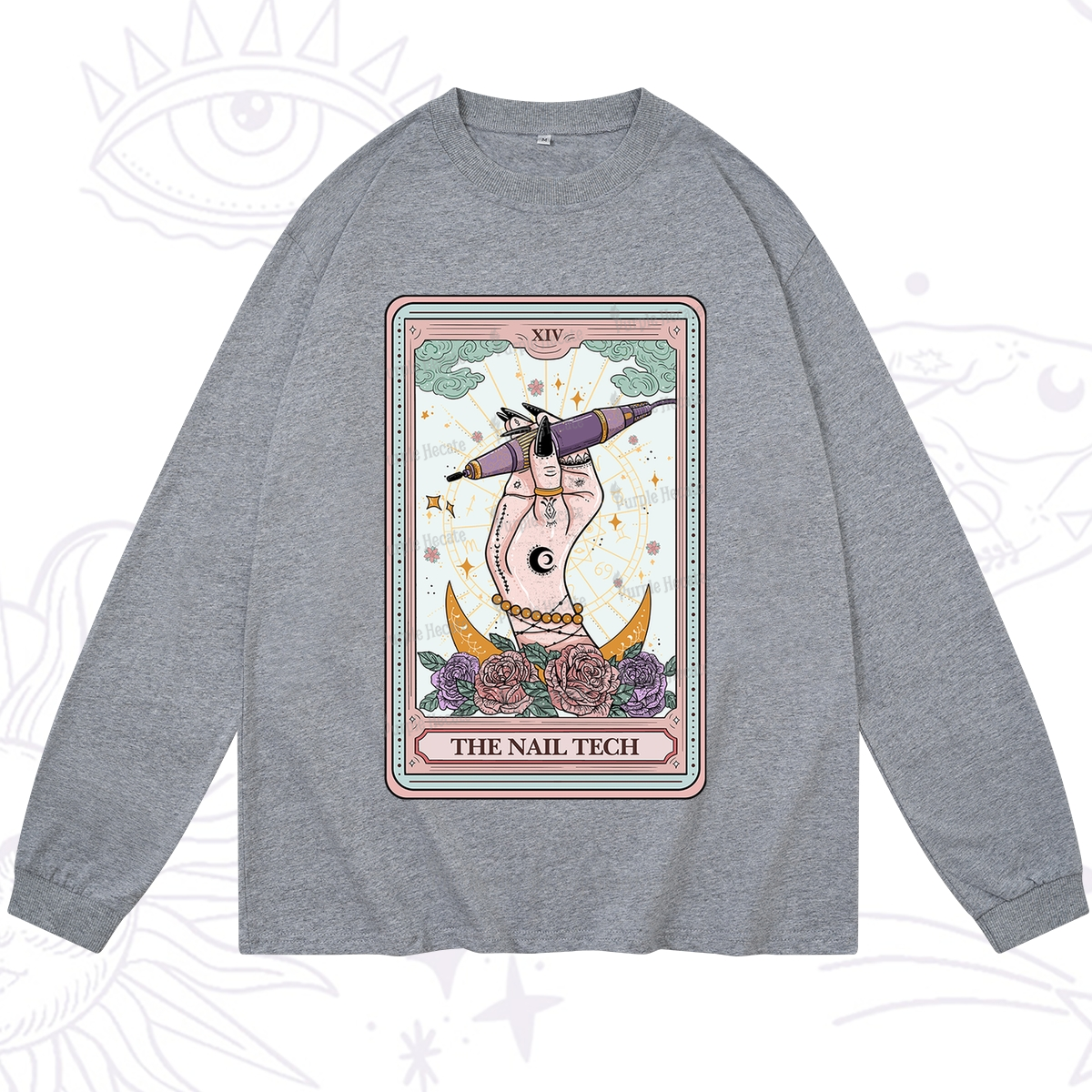 Purplehecate The Nail Tech Tarot Card Long Sleeve T-Shirt
