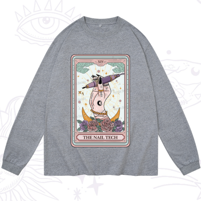 Purplehecate The Nail Tech Tarot Card Long Sleeve T-Shirt