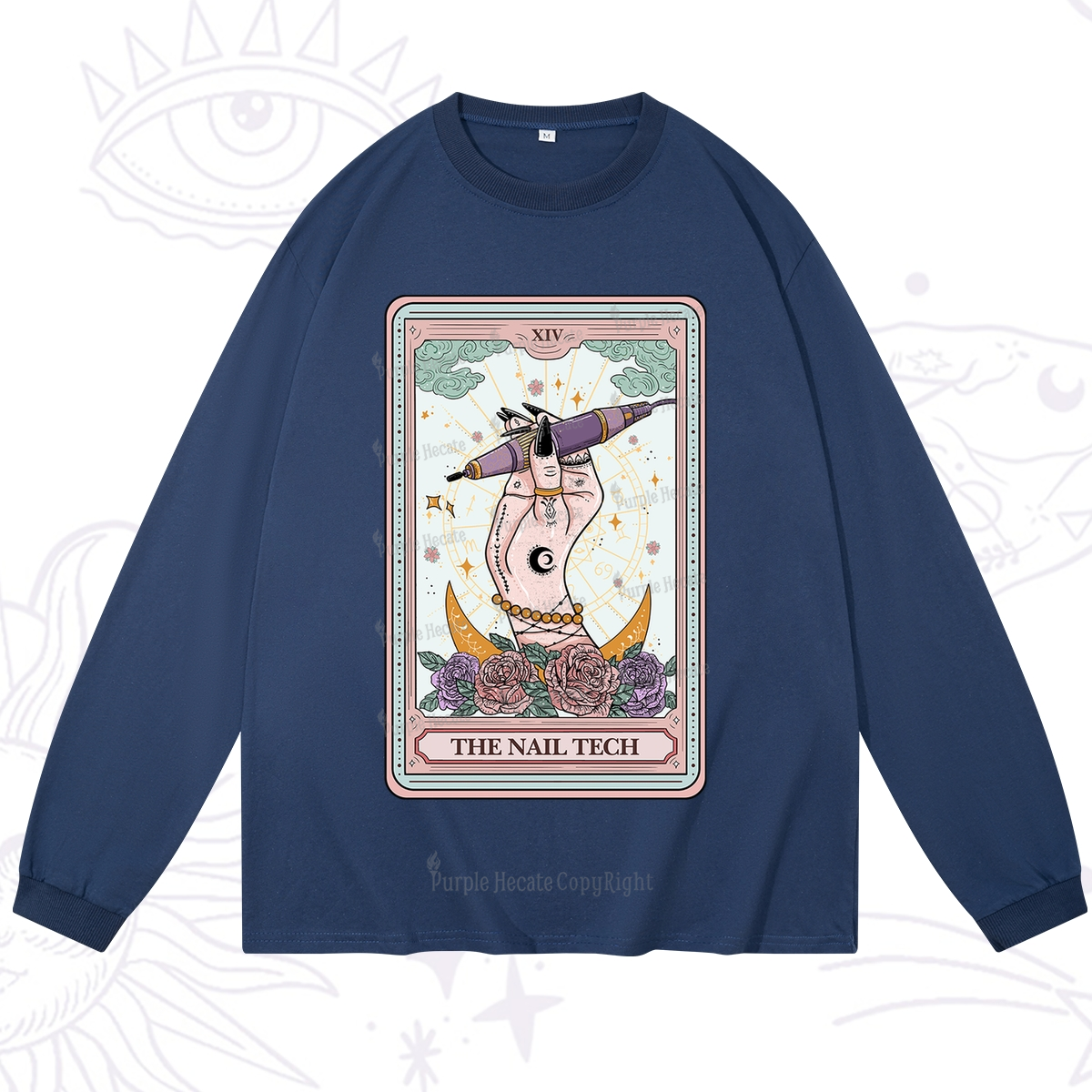 Purplehecate The Nail Tech Tarot Card Long Sleeve T-Shirt