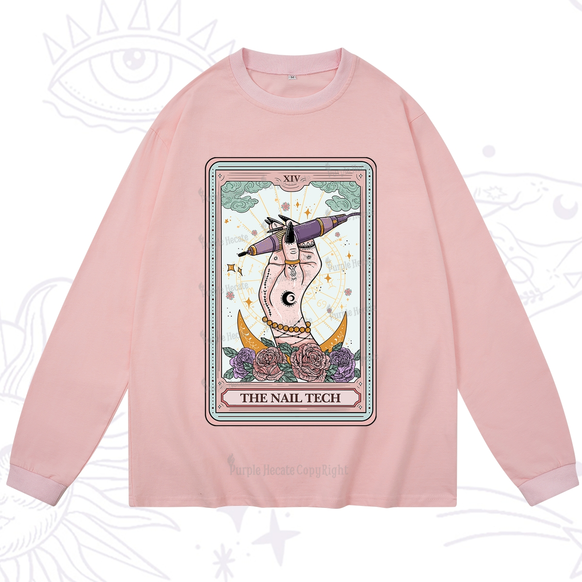 Purplehecate The Nail Tech Tarot Card Long Sleeve T-Shirt