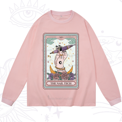 Purplehecate The Nail Tech Tarot Card Long Sleeve T-Shirt