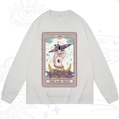 Purplehecate The Nail Tech Tarot Card Long Sleeve T-Shirt