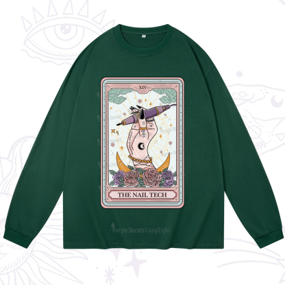 Purplehecate The Nail Tech Tarot Card Long Sleeve T-Shirt