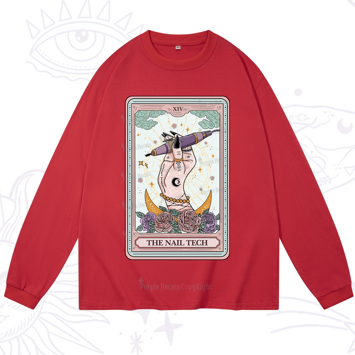 Purplehecate The Nail Tech Tarot Card Long Sleeve T-Shirt