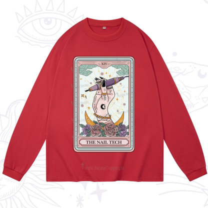Purplehecate The Nail Tech Tarot Card Long Sleeve T-Shirt