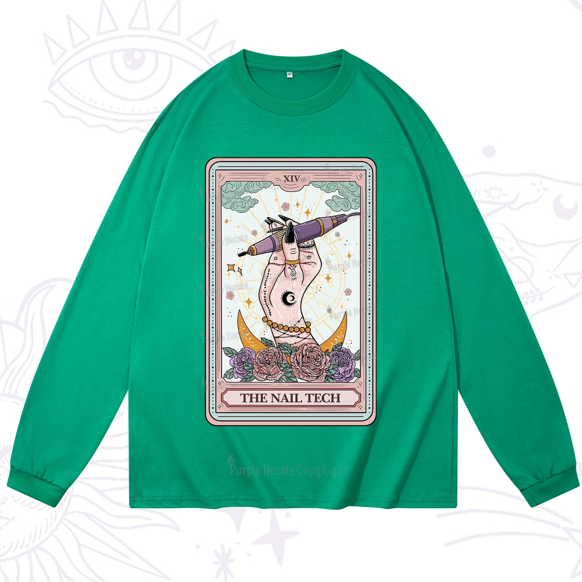 Purplehecate The Nail Tech Tarot Card Long Sleeve T-Shirt