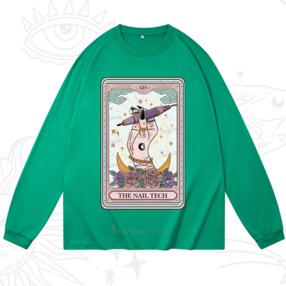 Purplehecate The Nail Tech Tarot Card Long Sleeve T-Shirt