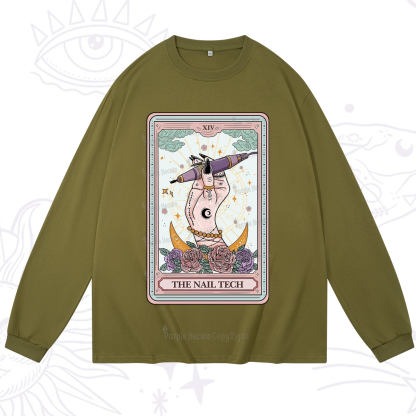 Purplehecate The Nail Tech Tarot Card Long Sleeve T-Shirt