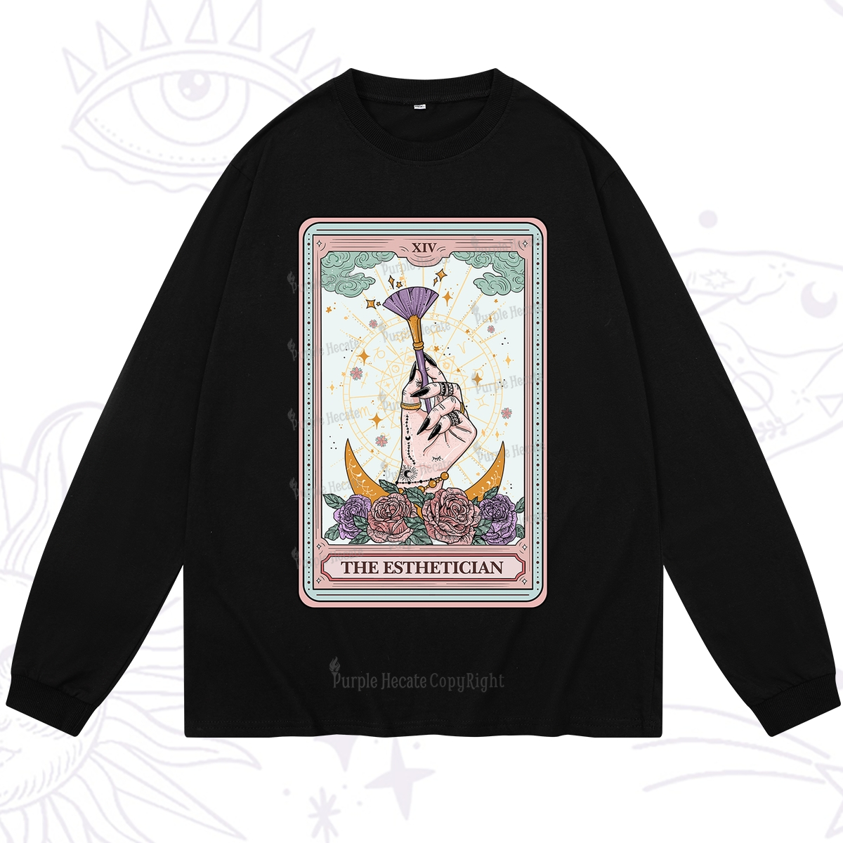 Purplehecate The Esthetician Tarot Card Long Sleeve T-Shirt