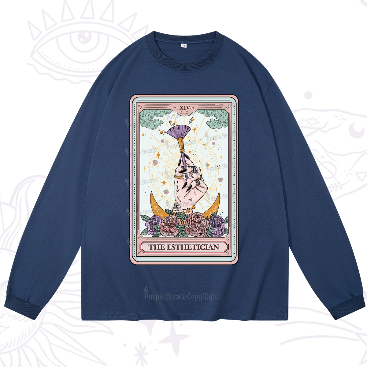 Purplehecate The Esthetician Tarot Card Long Sleeve T-Shirt