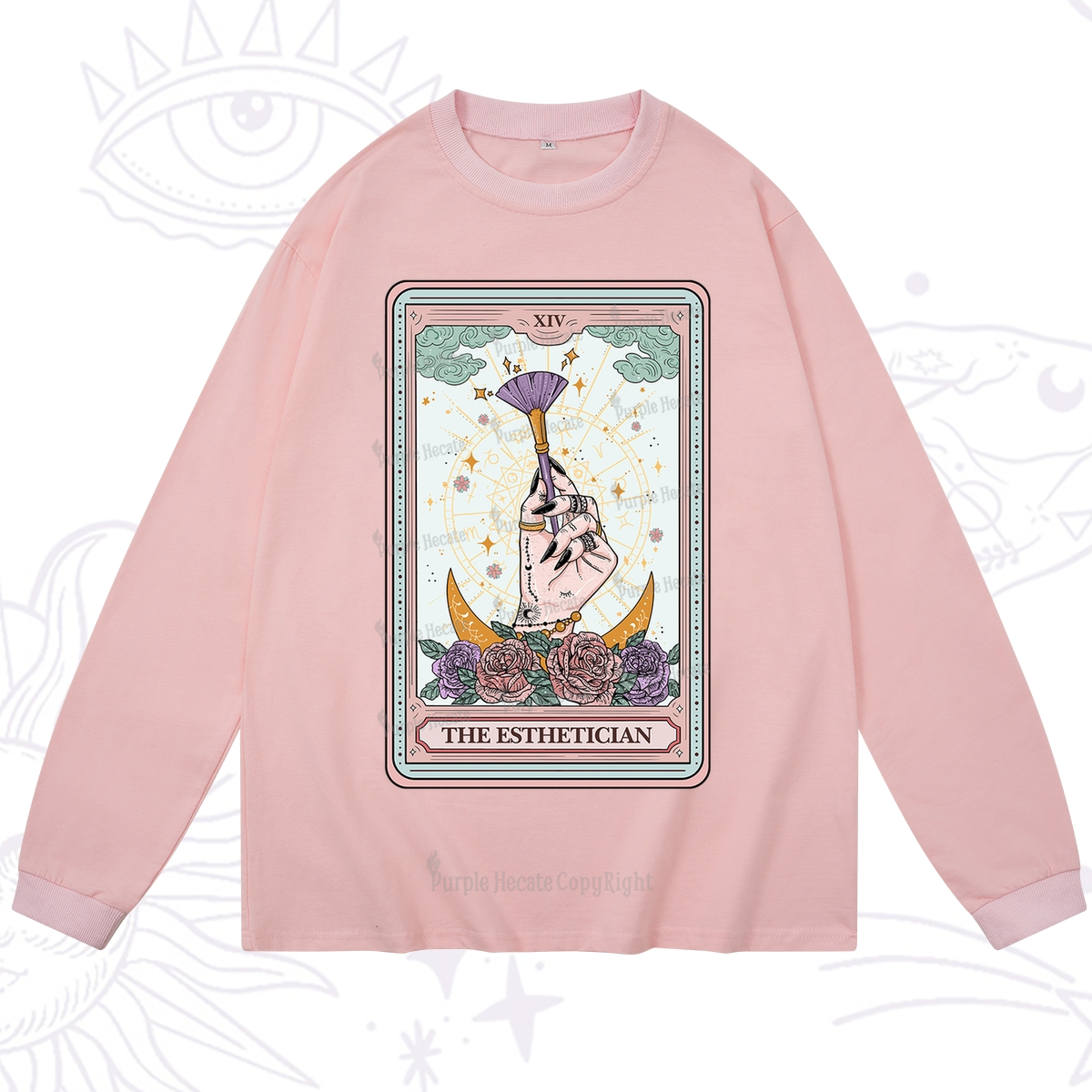 Purplehecate The Esthetician Tarot Card Long Sleeve T-Shirt