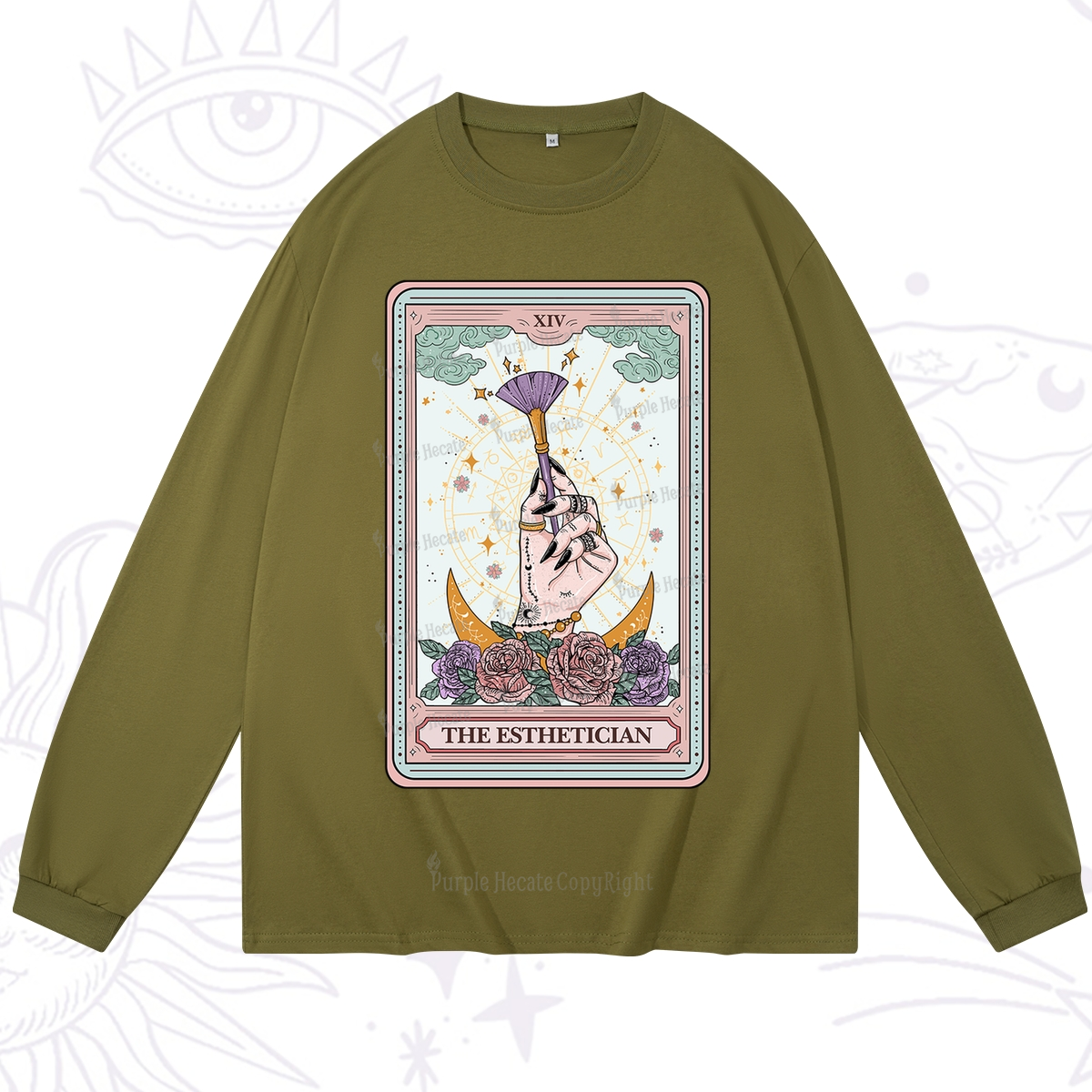Purplehecate The Esthetician Tarot Card Long Sleeve T-Shirt