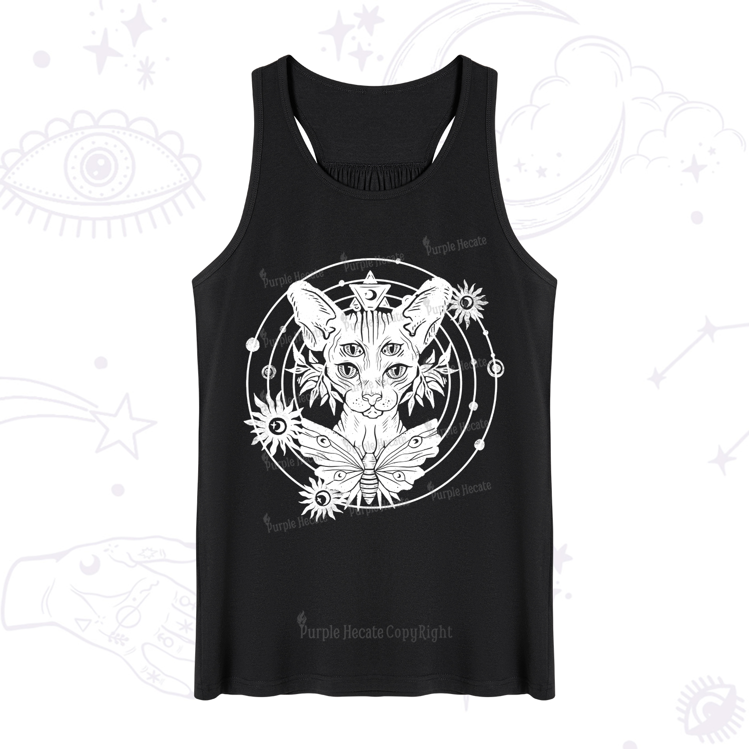 Purplehecate Mystic Sphynx Cat Lover Tank