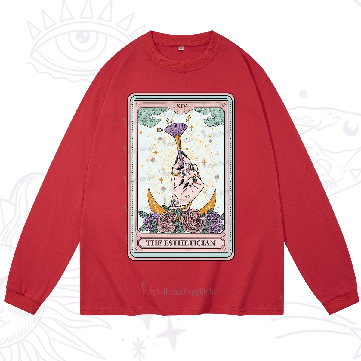 Purplehecate The Esthetician Tarot Card Long Sleeve T-Shirt