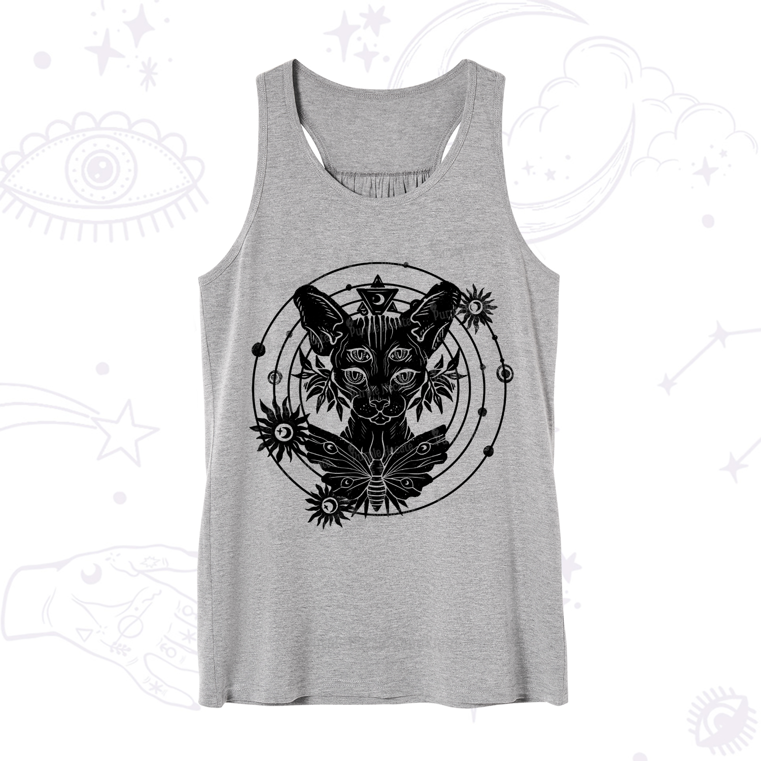 Purplehecate Mystic Sphynx Cat Lover Tank