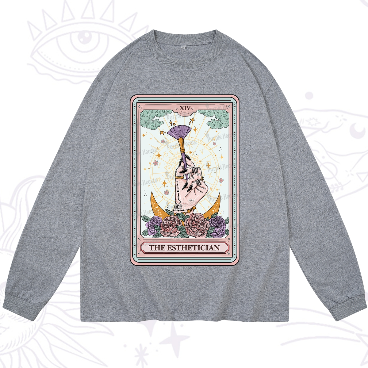 Purplehecate The Esthetician Tarot Card Long Sleeve T-Shirt