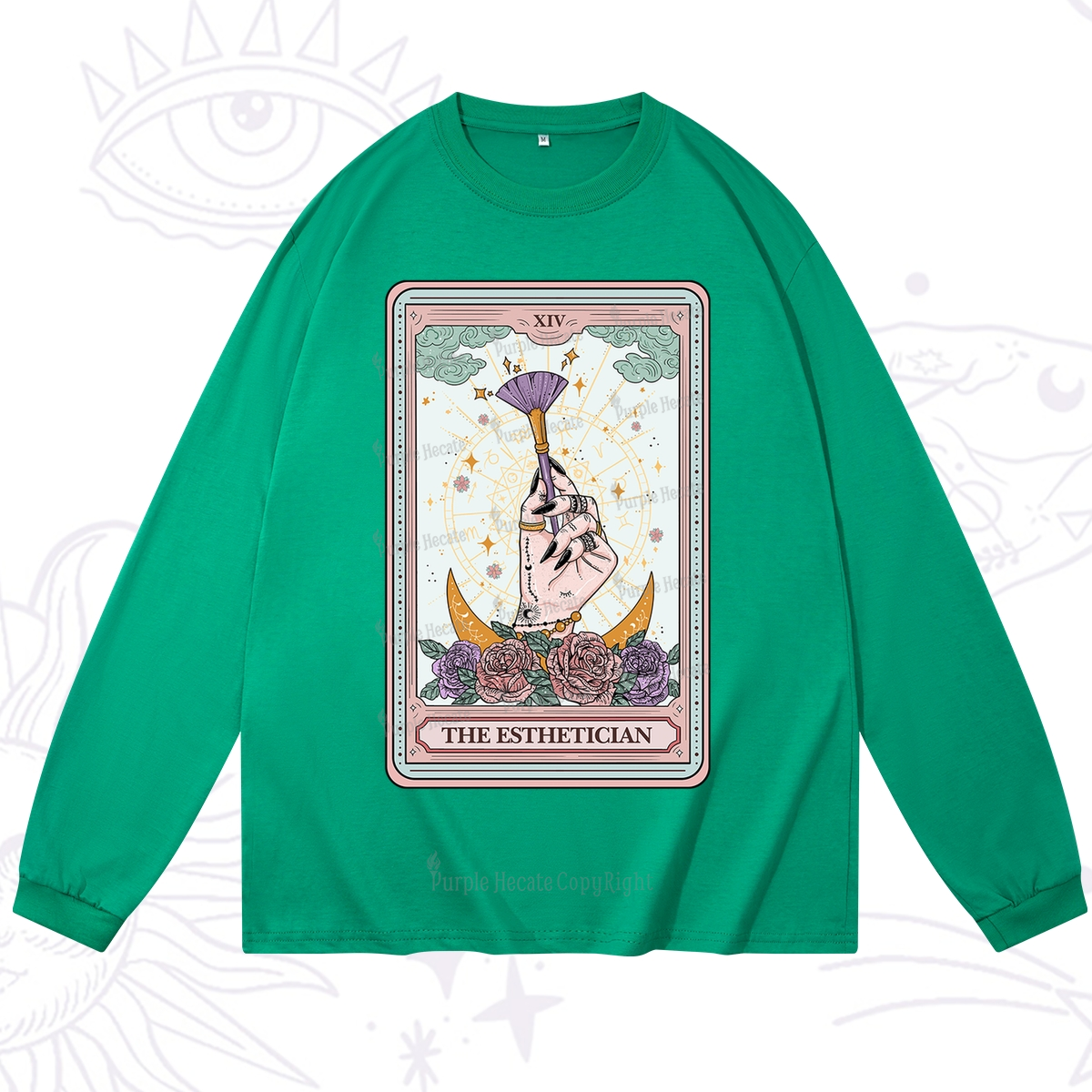 Purplehecate The Esthetician Tarot Card Long Sleeve T-Shirt