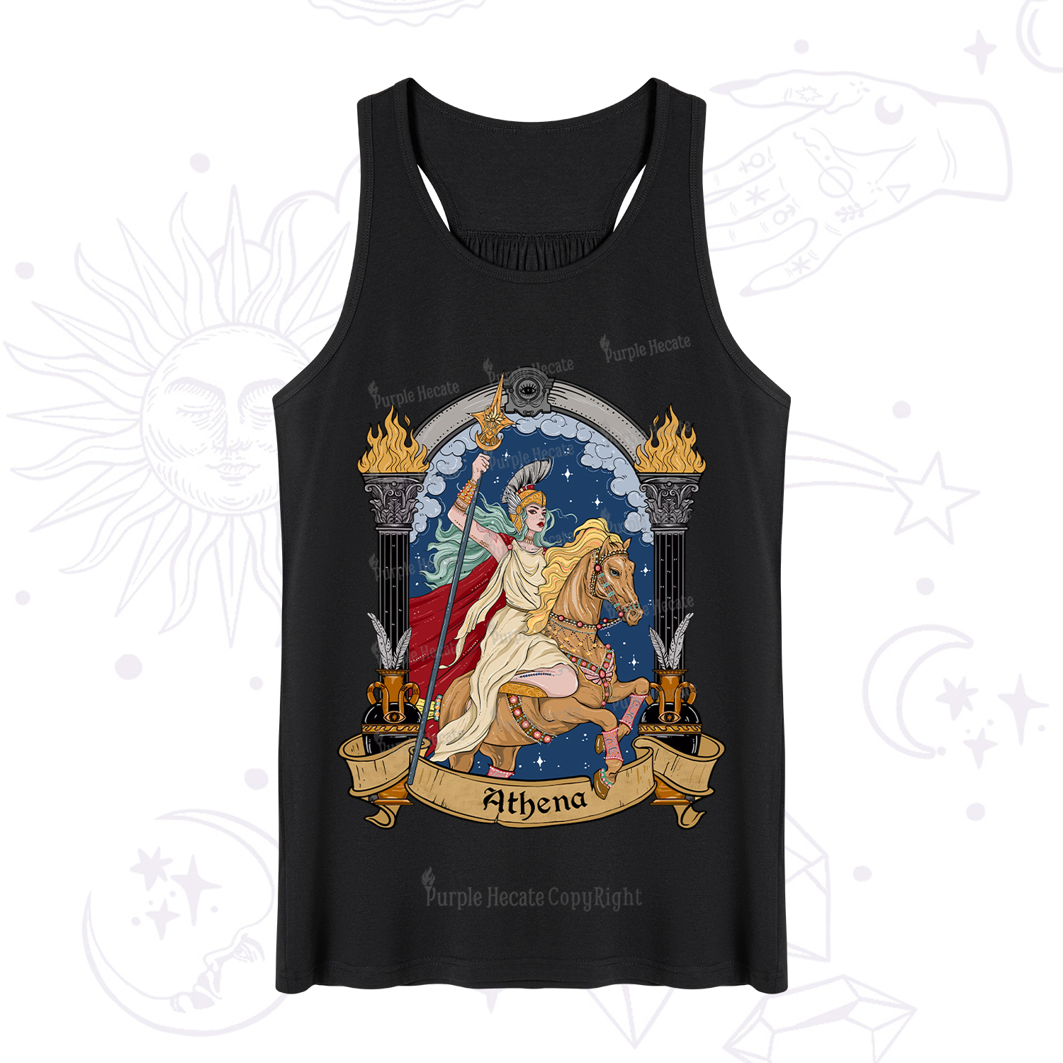 Purplehecate The Mighty Goddess Athena Tank