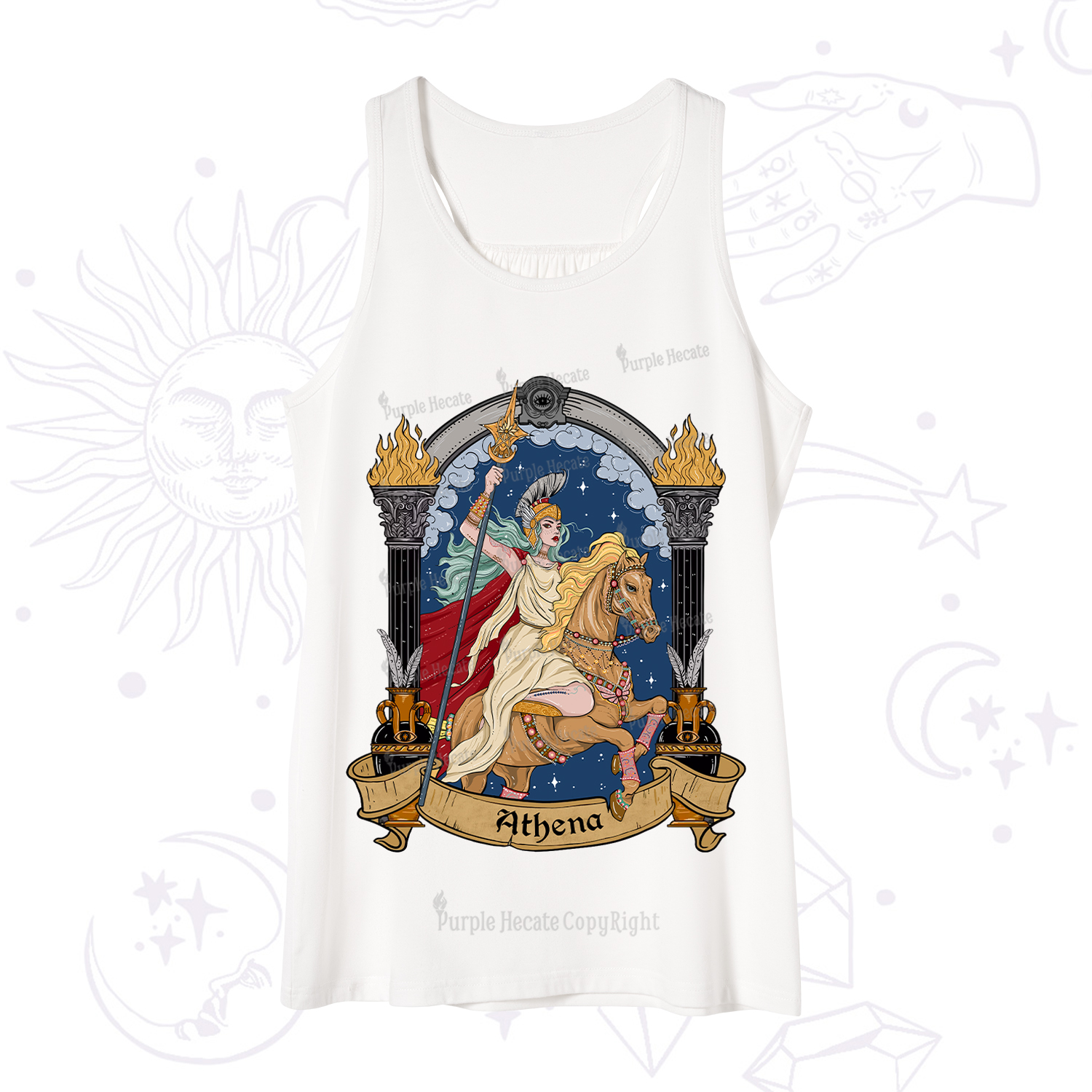 Purplehecate The Mighty Goddess Athena Tank