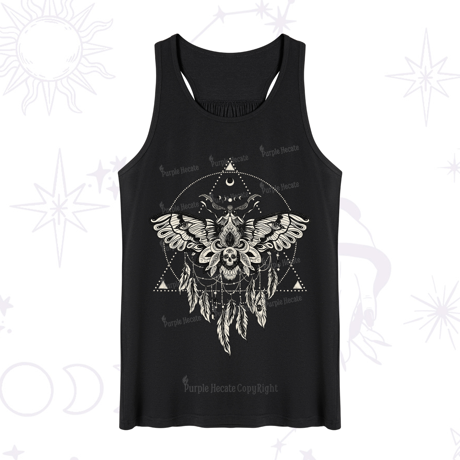 Purplehecate Mystical Luna Moth Tank