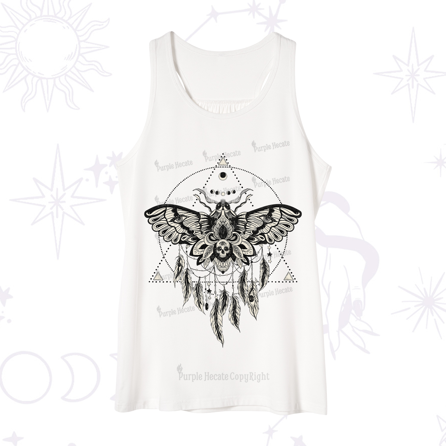 Purplehecate Mystical Luna Moth Tank