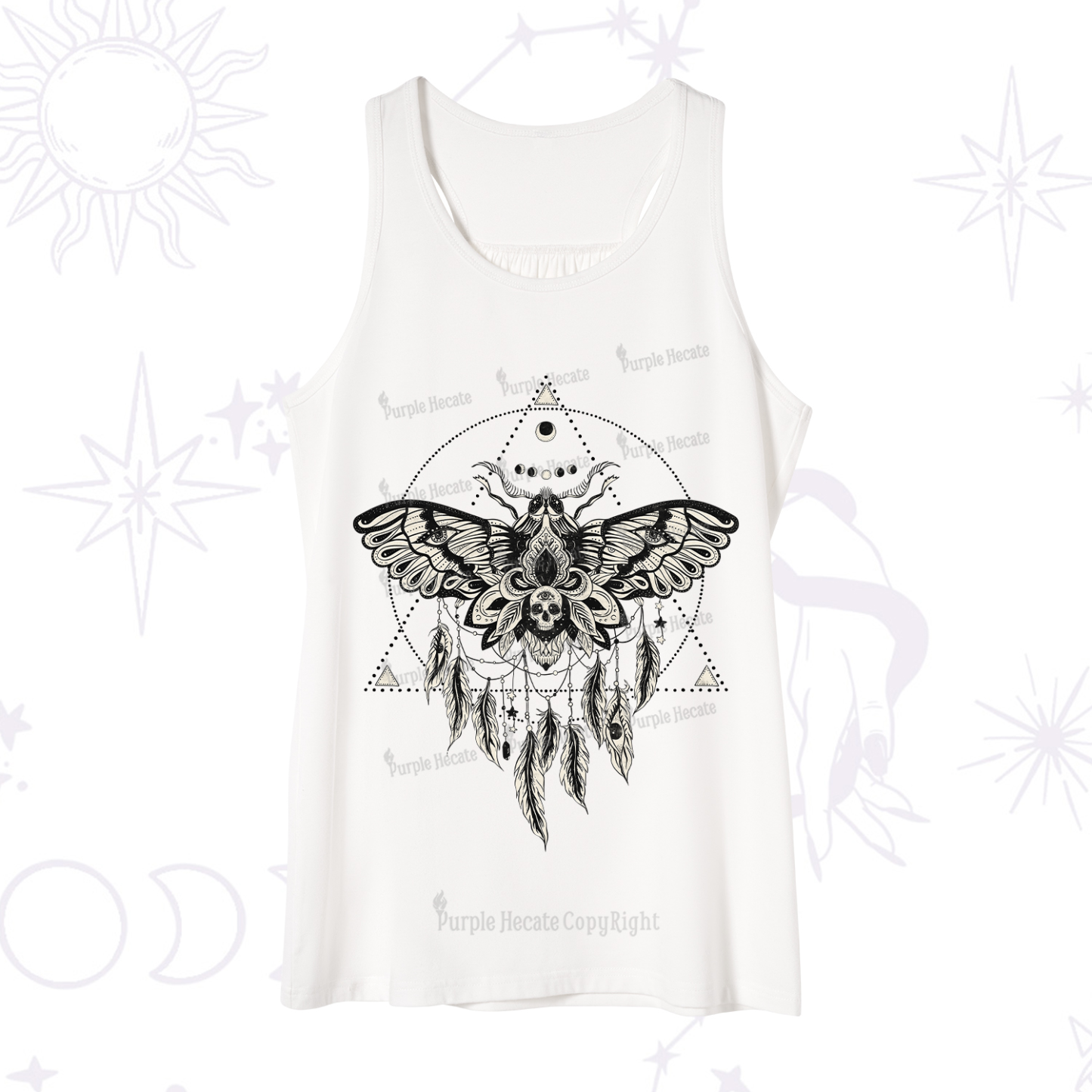 Purplehecate Mystical Luna Moth Tank