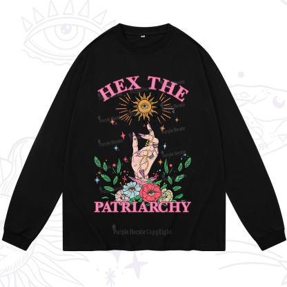 Purplehecate Hex The Patriarchy Witchy Long Sleeve T-Shirt