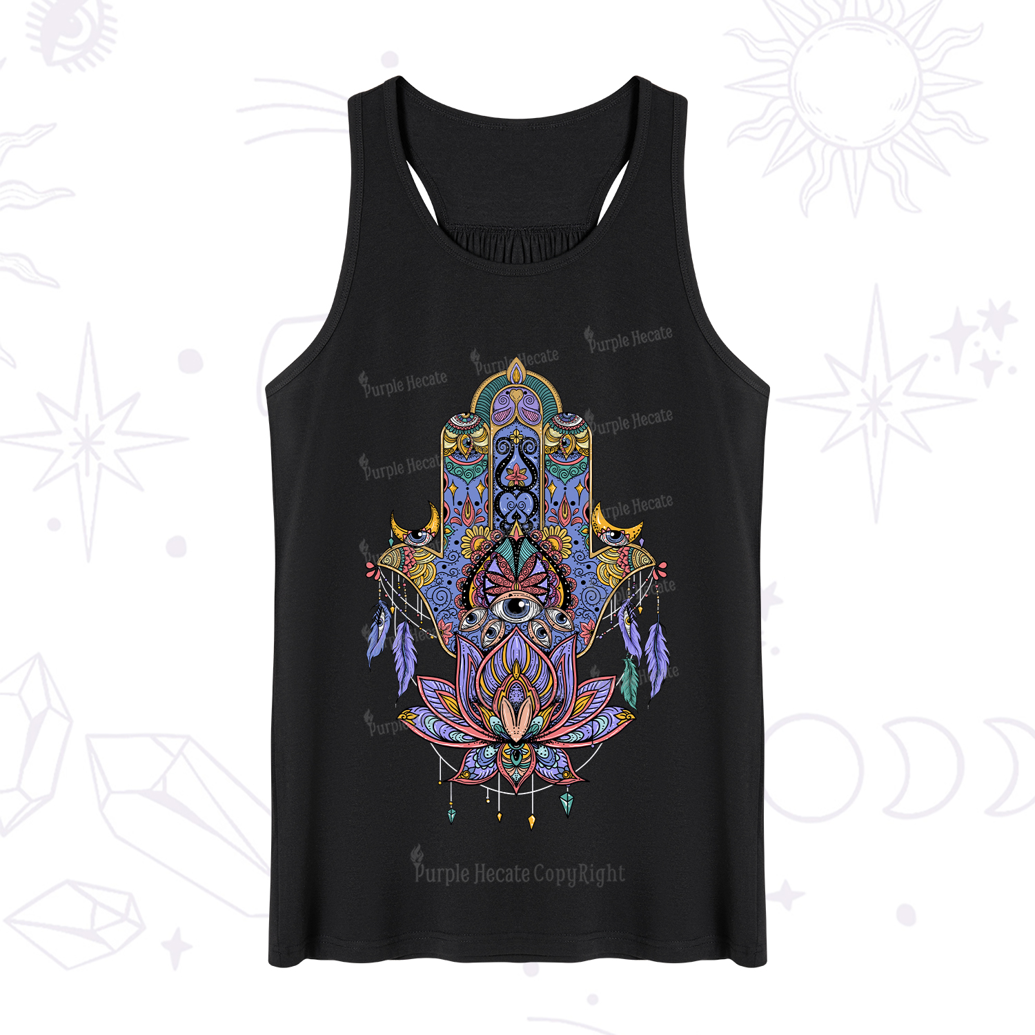 Purplehecate Hamsa Evil Eye Tank